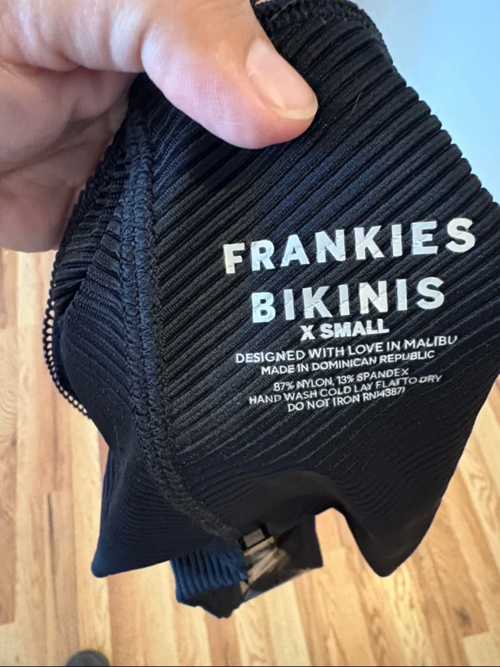 NWT Frankie’s Bikinis | Lisa Ribbed Full Coverage Bikini Bottom | Midnight | XS